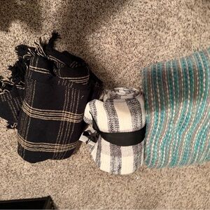 3 throw blankets